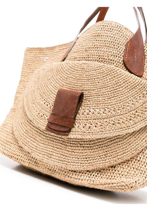 Laza II beige raffia bag IBELIV | LAZA IITEA